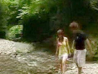 Fucking the horny Oriental girl and her new car in the forest