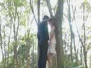 Japanese forest walk leads to solo sex action