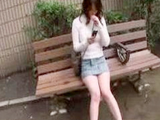 Japanese MILF Gives Herself a Handjob on a Tokyo Bench while Thinking of Nippon Dick